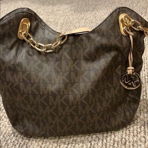 ‼️EUC‼️ Authentic Michael Kors Lily Brown Tote